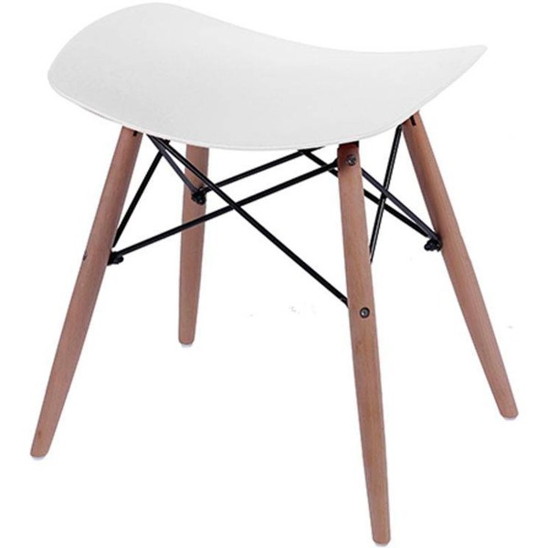 Banqueta Baixa Madeira  Dkr Or-1141 – Or Design - Branco