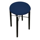 Banqueta Baixa Manu Suede Azul Marinho