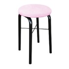 Banqueta Baixa Manu Suede - Rosa Bebê