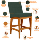 Banqueta Baixa Para Cozinha Bancada Sala De Jantar Fixa Mila