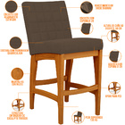 Banqueta Baixa Para Cozinha Bancada Sala De Jantar Fixa Mila