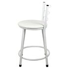 Banqueta Baixa Para Cozinha Branca Assento Branco