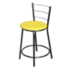 Banqueta Baixa Para Cozinha Epoxi Craqueada Amarelo