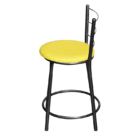 Banqueta Baixa Para Cozinha Epoxi Craqueada Assento Estofado