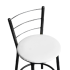 Banqueta Baixa Para Cozinha Epoxi Craqueada Assento Estofado