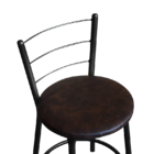 Banqueta Baixa Para Cozinha Epoxi Craqueada Marrom