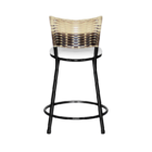 Banqueta Baixa Para Cozinha Ratan Hawai Cappuccino Premium  B