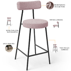 Banqueta Baixa Para Cozinha Sala De Jantar Bar Bancada Milão