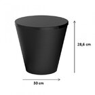 Banqueta Baixa Polipropileno Sem Encosto Fluo Preto