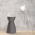 Banqueta Baixa Polipropileno Sem Encosto Rad Cinza Mushroom