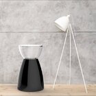 Banqueta Baixa Polipropileno Sem Encosto Rad Crystal Preto