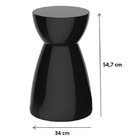 Banqueta Baixa Polipropileno Sem Encosto Rad Crystal Preto