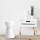 Banqueta Baixa Polipropileno Sem Encosto Sili Branco