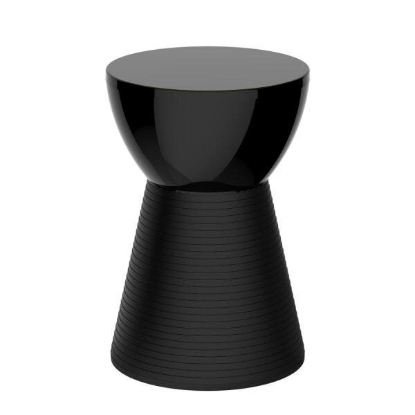 Banqueta Baixa Polipropileno Sem Encosto Sili Preto