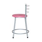 Banqueta Baixa Ratan Cinza Retro Rosa