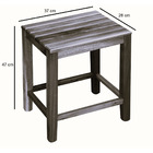 Banqueta Baixa Ripada Em Madeira Maciça