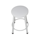 Banqueta Baixa Sem Encosto - Branco - Branco