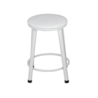 Banqueta Baixa Sem Encosto - Branco - Branco