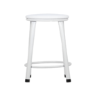 Banqueta Baixa Sem Encosto - Branco - Branco