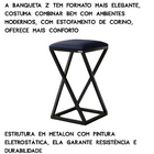 Banqueta Baixa Sem Encosto Para Área Gourmet Cozinha Churrasq