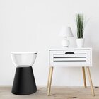 Banqueta Baixa Sem Encosto Sili Crystal Preto