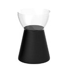 Banqueta Baixa Sem Encosto Sili Crystal Preto