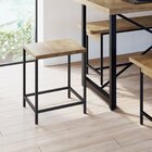 Banqueta Baixa Steel 45x35cm Quadra Industrial  Vermont/preto