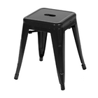 Banqueta Baixa Tolix Iron Design Industrial Preto