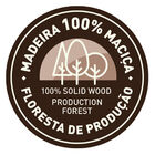 Banqueta Baixa Tramontina Em Madeira Pinus Natural Envernizada