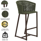 Banqueta Bali Em Alumínio E Corda Náutica Trama Original