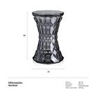 Banqueta Banco Baixo Stone Amara Diamante