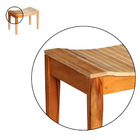 Banqueta Banco Ondulado Em Madeira Maciça