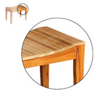 Banqueta Banco Ondulado Em Madeira Maciça