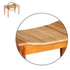 Banqueta Banco Ondulado Em Madeira Maciça