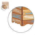 Banqueta Banco Ripada Madeira Maciça Pátina