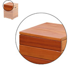 Banqueta Banco Ripado Madeira Maciça Natural