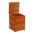 Banqueta Banco Ripado Madeira Maciça Natural