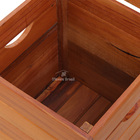 Banqueta Banco Ripado Madeira Maciça Natural