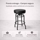 Banqueta Bar Alta Giratória Área Gourmet Preta Assento Preto