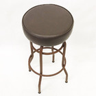 Banqueta Bar Alta Giratória Cor Ferrugem Assento Marrom - Pol