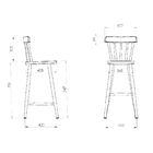 Banqueta Bar Alta Piratini Em Madeira Castanho Com Assento Es