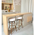 Banqueta Bar Altura 74cm Giratória Cobre Assento Branco