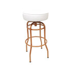Banqueta Bar Altura 74cm Giratória Cobre Assento Branco
