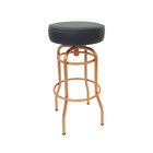 Banqueta Bar Altura 74cm Giratória Cobre Assento Preto