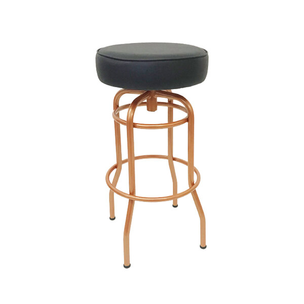 Banqueta Bar Altura 74cm Giratória Cobre Assento Preto