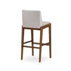 Banqueta Bar Com Encosto Fixo Camélia Bege