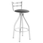 Banqueta Bar Cromado E Preta 90 Cm