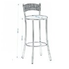 Banqueta Bar Cromado E Preta 92 Cm