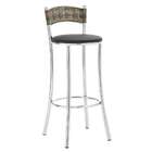Banqueta Bar Cromado E Preta 92 Cm