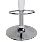 Banqueta Bar Em Abs Base Aço Cromado Encosto Alto Branca Kala